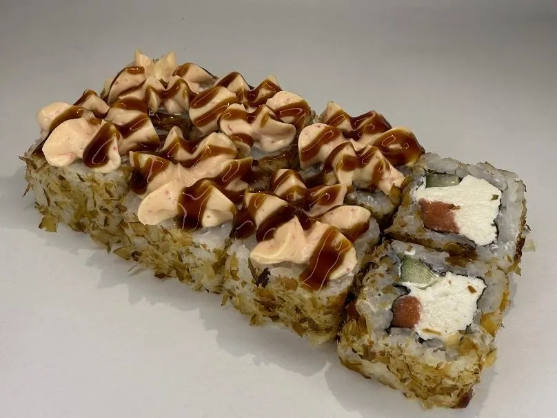 Запечённый Бонито с лососем