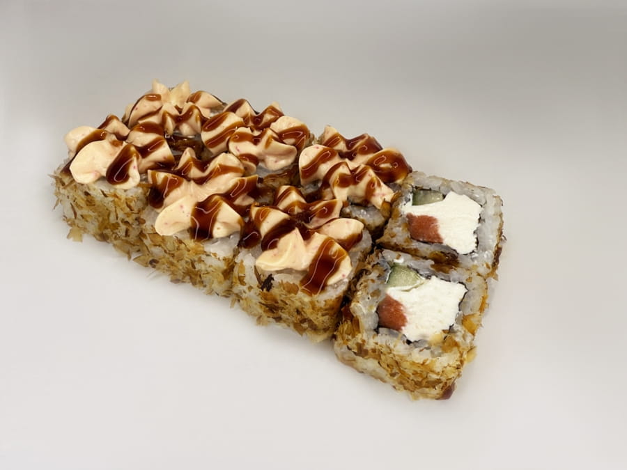 Запечённый Бонито с лососем